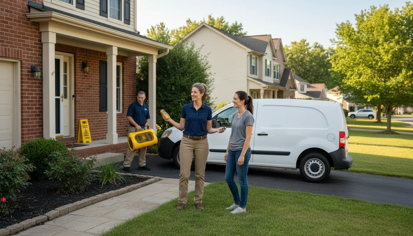 Residential water damage restoration in Martell, NE